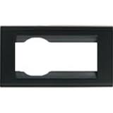 Bticino living classic Placca 1 unel + 2 fori metallo nero